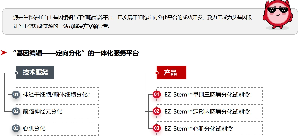 图3.源井生物“基因编辑——定向分化”干细胞一站式服务平台