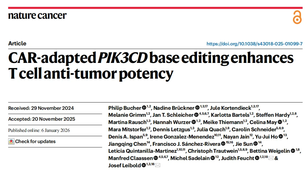 PIK3CD Base Editing